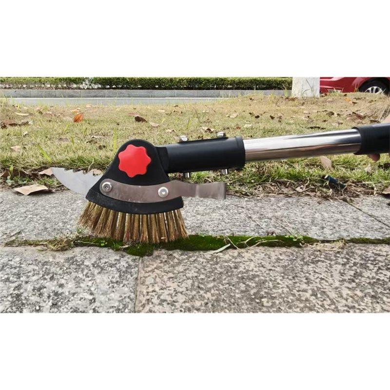 B97A-Crevice Cleaning Tool Long Handle Adjustable Crack Weeder For Driveway, Patio Sidewalk To Remove Moss Weeds Dirt