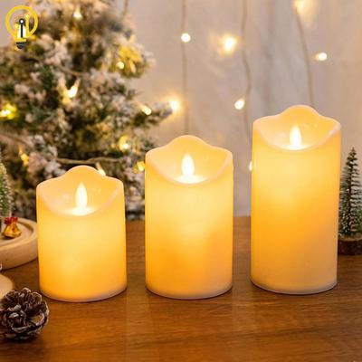 Flameless Votive Candles Battery Operated LED Tea Lights Electric Fake Candle with Moving Wick Wedding Party Decor Candles Lamps
