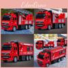 Fire Truck Alloy Inertia Pullback Toy With Rotatable Ladder For Kids Play And Handson Interaction