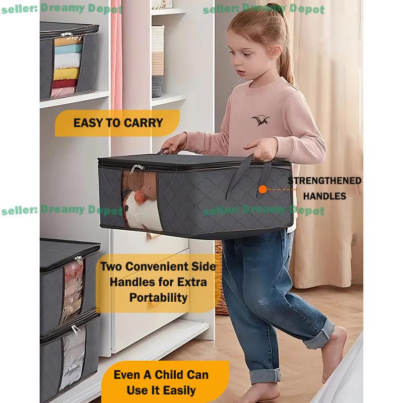 Large Capacity Storage Bag for Clothes Blankets Moving Must Have Organizer Box Container