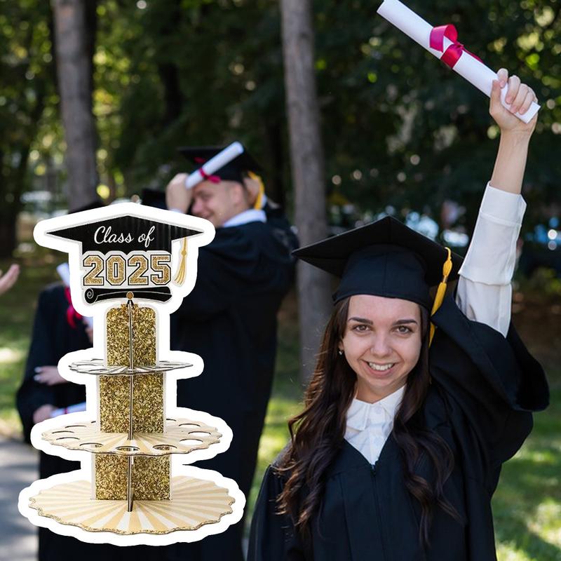 Money Holders For Graduation 3 Tier Graduation Cake Filled With Money 3 Tier Decorative Table Centerpieces Black And Gold Party
