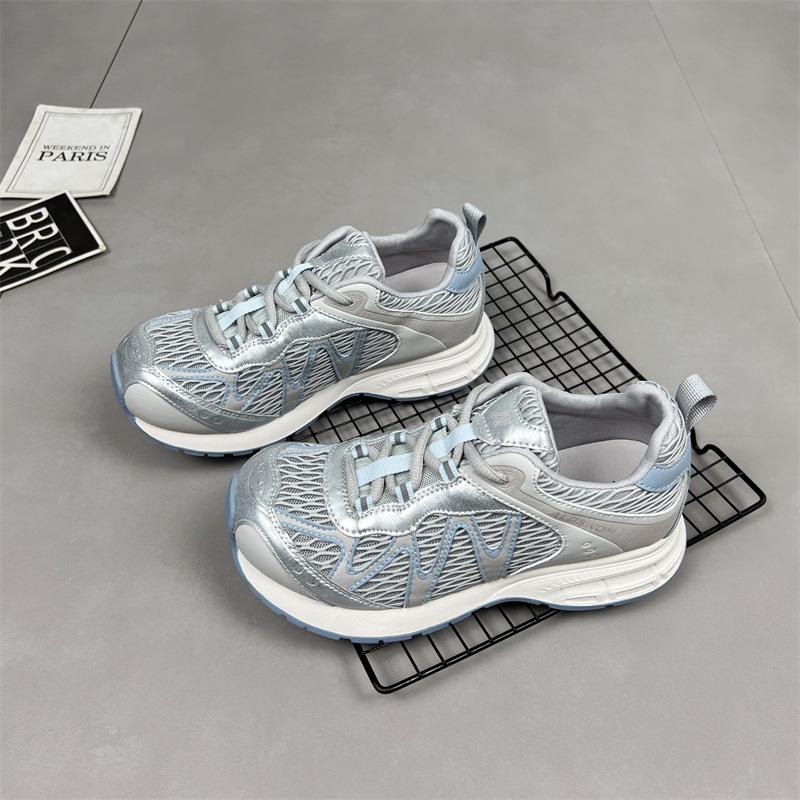 

Кожаные легкие сетчатые дышащие кроссовки для папы женские летние новые универсальные уличные альпинистские спортивные повседневные кроссовки для бега 40