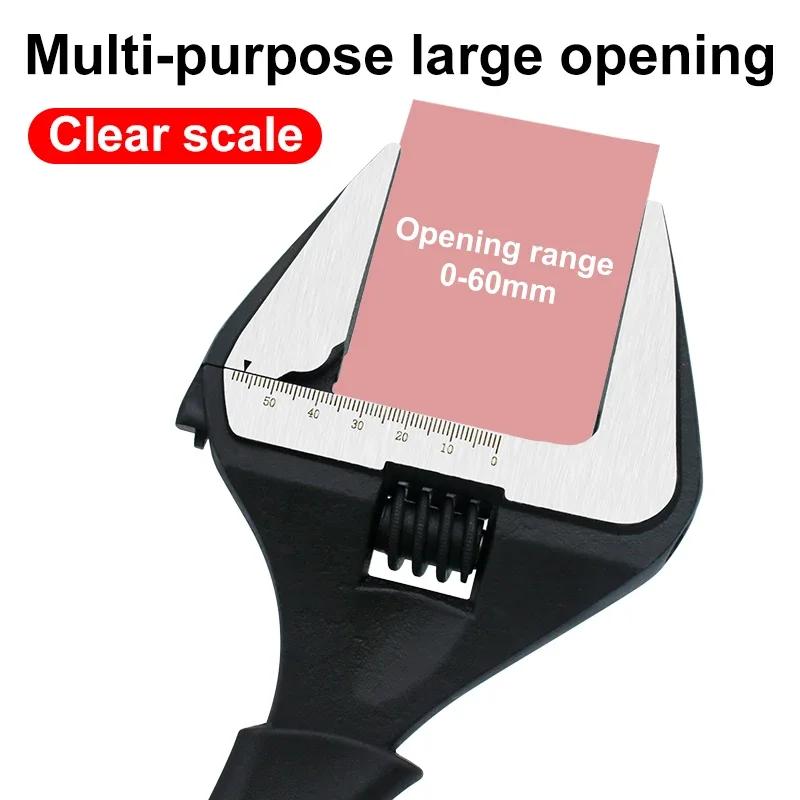 6/8/10/12 inch Adjustable Spanners Measuring Wrenches Hole-opening Spanners Household Workshop Multifunction Hand Repair Tools