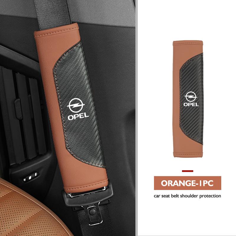 For Opel Leather Seat Belt Shoulder Cover Anti-slip Protection Pads Corsa Astra H G J Insignia Vectra Zafira Meriva