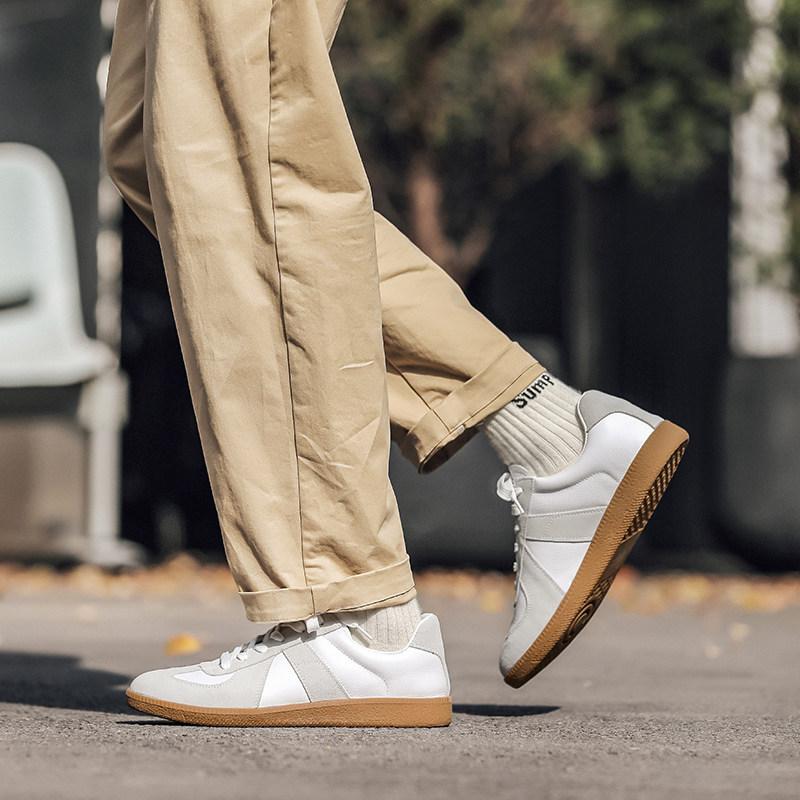 Forrest Gump Training Shoes German Training Shoes Men'S White Retro Versatile Commuter White Shoes Flat