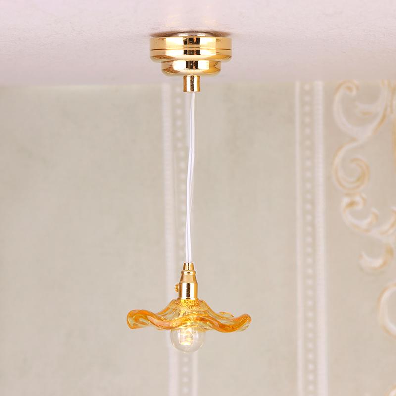 1:12 Dollhouse Led Lamp Ceiling Lamp Chandelier Mode Doll Miniature Furniture Lighting Decor Toy Micro Scene Construction Props