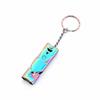 High Decibel Whistle Keychain Stainless Steel Double Pipe Camping Hiking Emergency Survival Whistle Portable Outdoors Tools