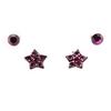 Les Trésors De Lily [J6250] - 2 Pairs of Pink 'Sissi' Earrings