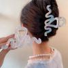 Pinces à cheveux ondulées en acétate de couleur gelée tendance pour femmes coréennes colorées grandes géométriques accessoires pour cheveux