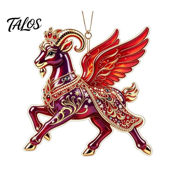 Festive Home Decor Goat Christmas Tree Pendant, Durable Acrylic Hanging Ornament, Not Easy Holiday Ornament Collection to Fade Decorative Charms
