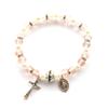 Cross Rosary Bracelet Rosary Style Charm Ornament Decor Present Supplies for Christmas Catholic Decoration Present