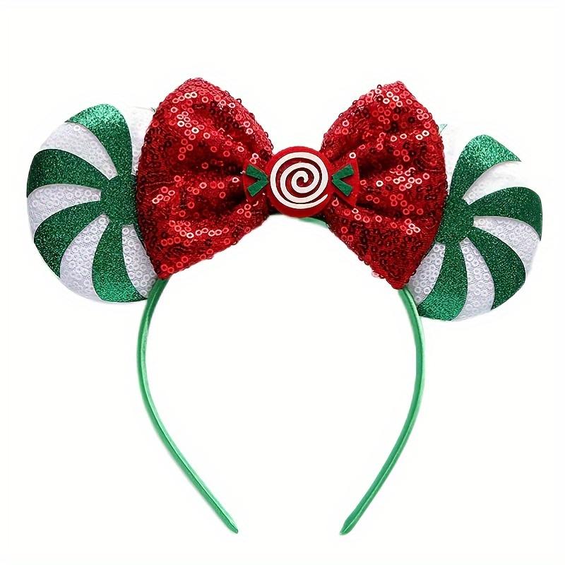 Christmas Mouse Ears Headband Christmas Antlers Snowflake Santa Snowman Hair Accessories For Christmas Party Dress Up