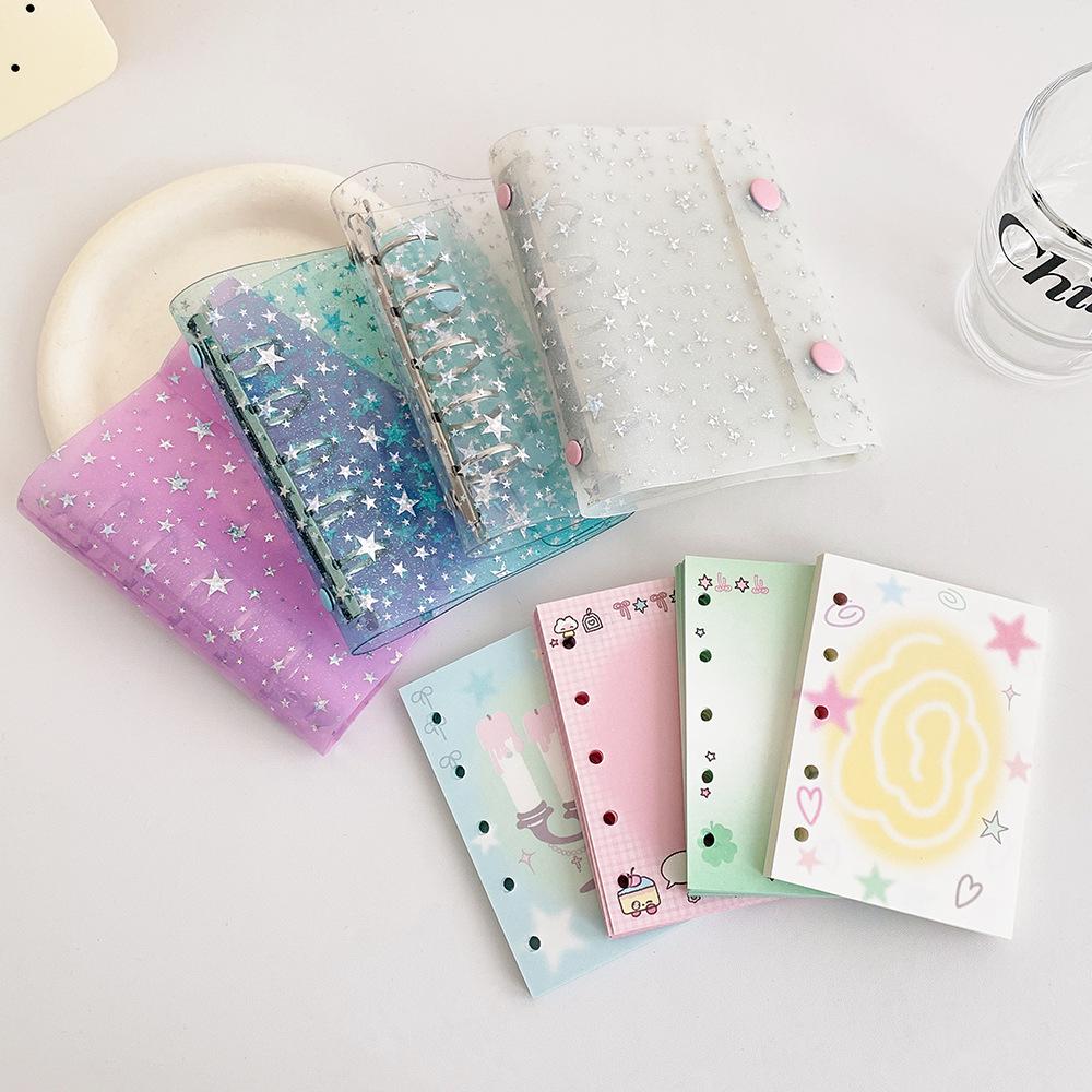 Hisocute Laser Stars M5 Transparent Journal with Replaceable Pages