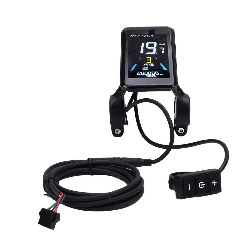 Electric Bike LCD Display Panel 24V 36V 48V 5 Core Color Screen Scooter LCD Display Dashboard with Extension Cable