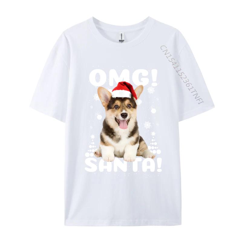 Christmas Dog T Shirts Fashion Premium Cotton Crew Neck Tee Shirts Male Plus Size Sweatshirts High Quality