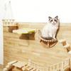 Wall Mounted Cat Tree Sisal Scratching Post Wooden Cat Climbing Shelves Pedal Hammock Indoor Kitten Playground Cats Accessories