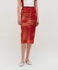 Kimjisu Embroidered Graphic Jersey Skirt _ Red