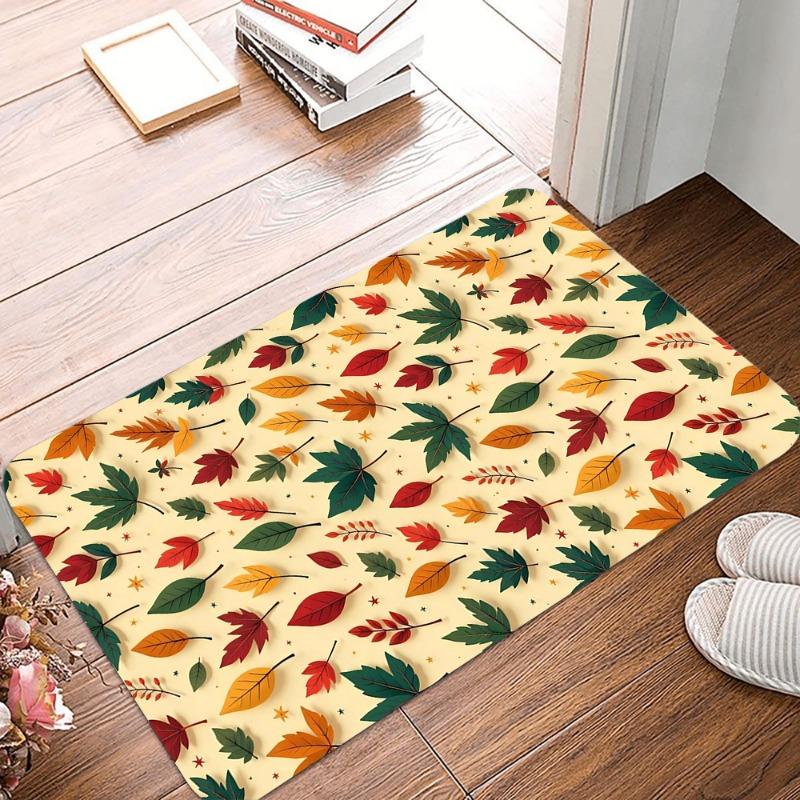 Rutschfeste Retro-Blumenmuster-Kleine Teppiche Wasserdicht Leicht zu Reinigen Bodenmatten für Innen- und Außenbereich Langlebig Wohnkultur Mode