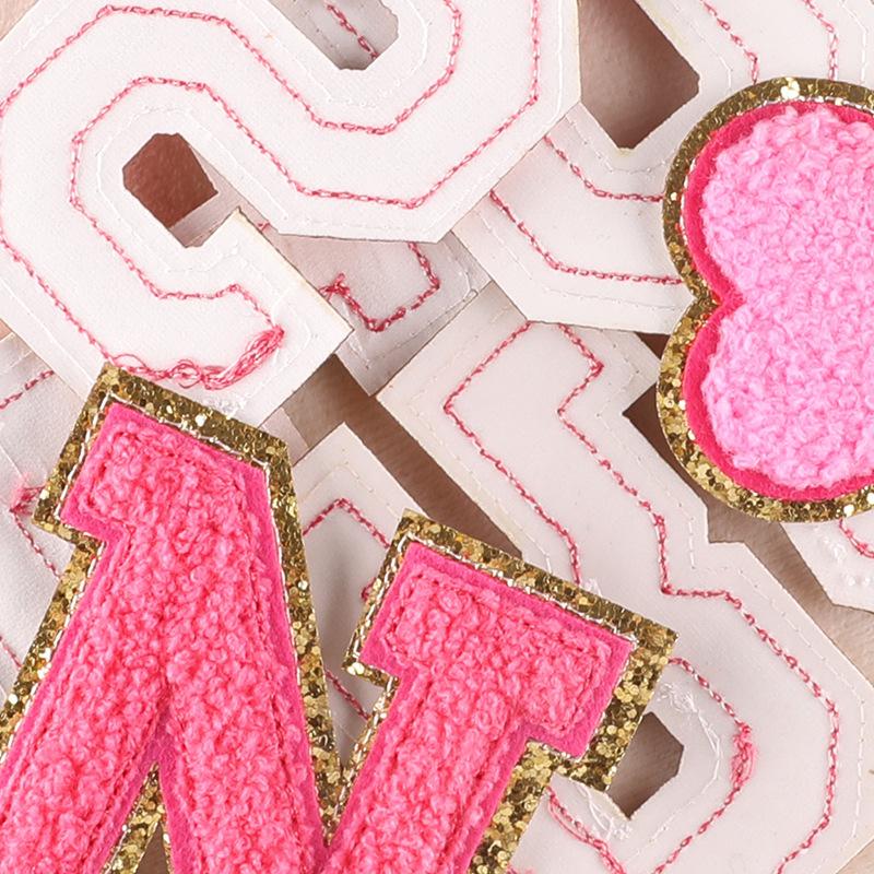 Computer Embroidery Phnom Penh Towel Embroidery Cloth Label English Alphabet Hand Account Diy Patch Accessories Chenier Embroidery Cloth Sticker