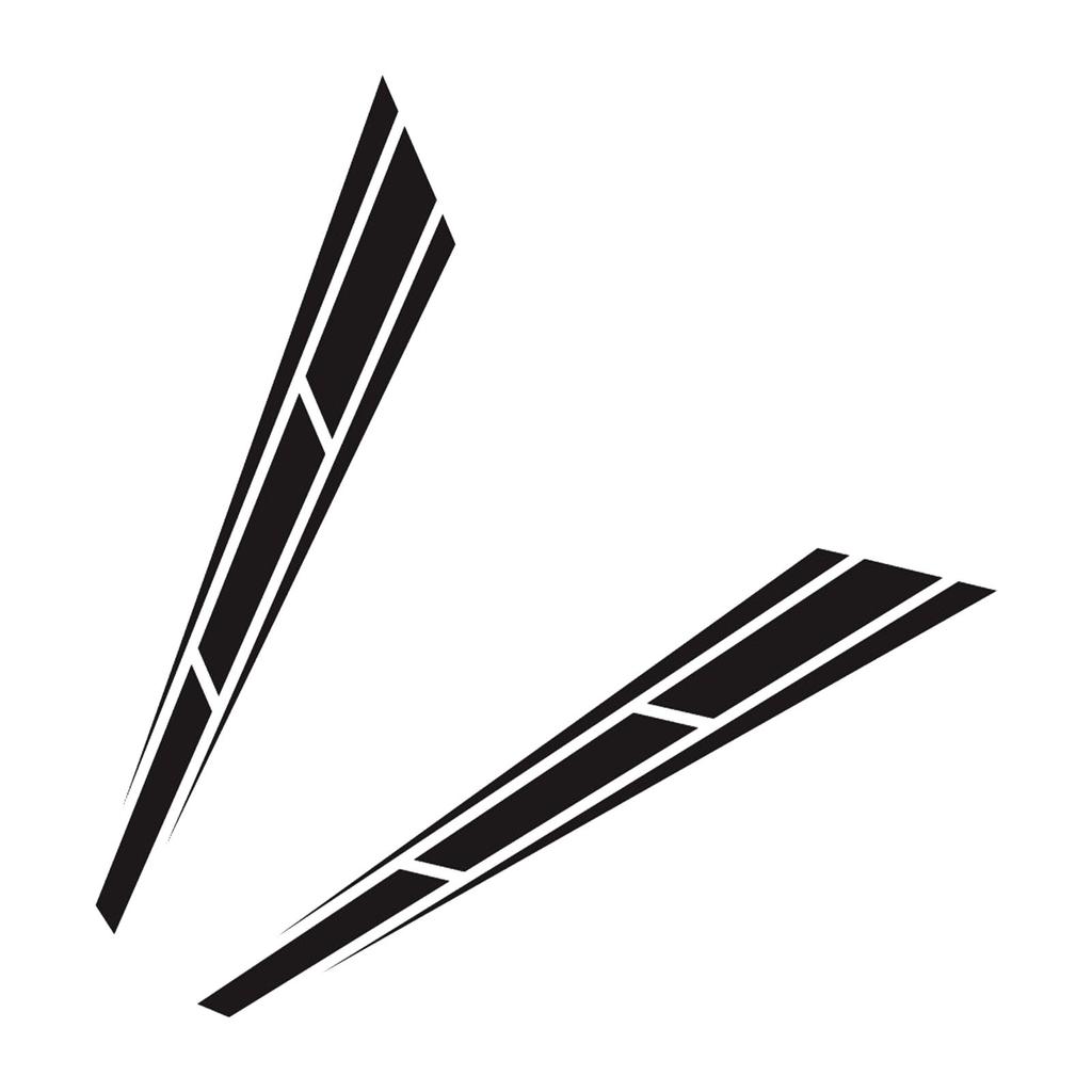 2Pcs Auto Haube Streifen Aufkleber Sportlichen Stil Auto Körper Tür Seite Motor Motorhaube Aufkleber für RV Yacht Lkw