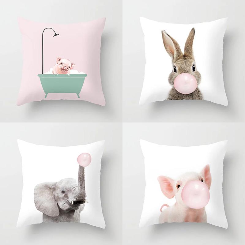 

Симпатичный маленький животный принт домашняя одежда Наволочка Украшение вечеринки на тему животных гостиная спальня украшение дома Наволочка
