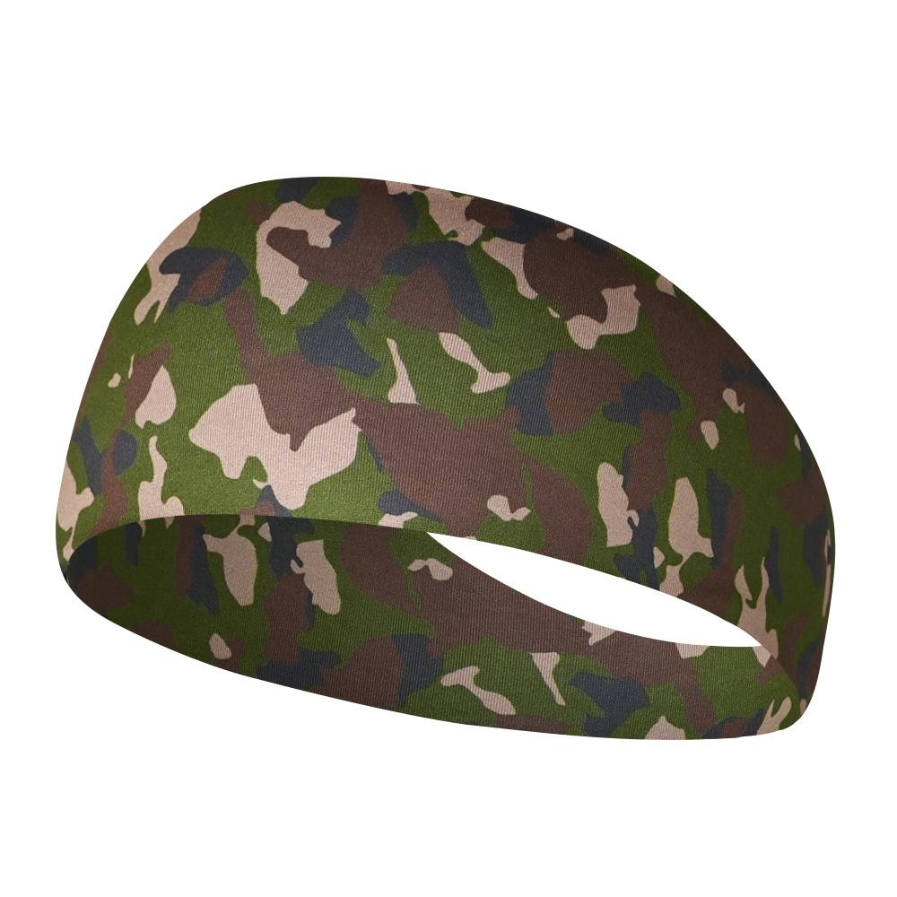 Camouflage Stirnband Sport Schweißbänder Elastisches Schweißband Training Laufen Radfahren Athletisch Yoga Kopfbedeckung Dehnbares Haarband