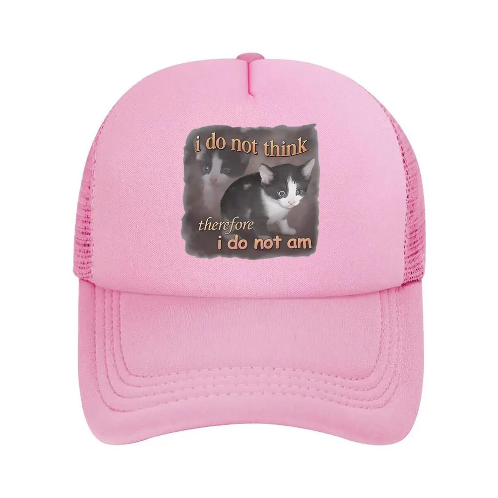 “Cat Philosophy Humor, Meme Art Design” Mesh Baseball Cap