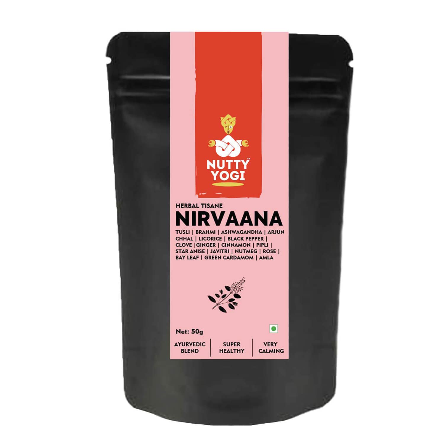 

Nutty Yogi Nirvaana Anti Stress Tea | 50g | Tisane with 19 Herbs I Anti Stress / Anti Anxiety I 100% Natural