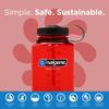 Bouteille isotherme - nalgene - wm 1 l - rouge - bec large - camping/randonnée