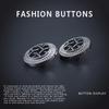10Pcs Round Shirt Buttons High-End Exquisite Cashmere Coat Sweater Cardigan Clothes Silver Buttons