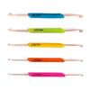 TPR Soft Rubber Double-Ended Crochet Hook Set, 5-Piece DIY Yarn Knitting Tool for Home Crafts