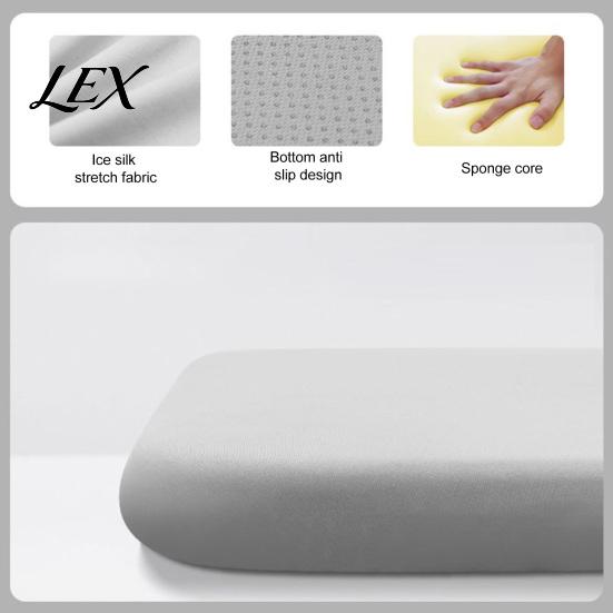 Universell passende Sitzauflage für verschiedene Stühle Eis-Seiden-Kissen, 40x40 cm Bürostuhl Atmungsaktiv Kühlend Hochelastisches Schwammkissen Hüftstütze mit