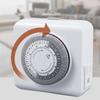 15A 1250W Mechanical Timer 24-Hour Cycle Outlet Timer Automatic Shutdown Timer  Daily On/Off Cycle