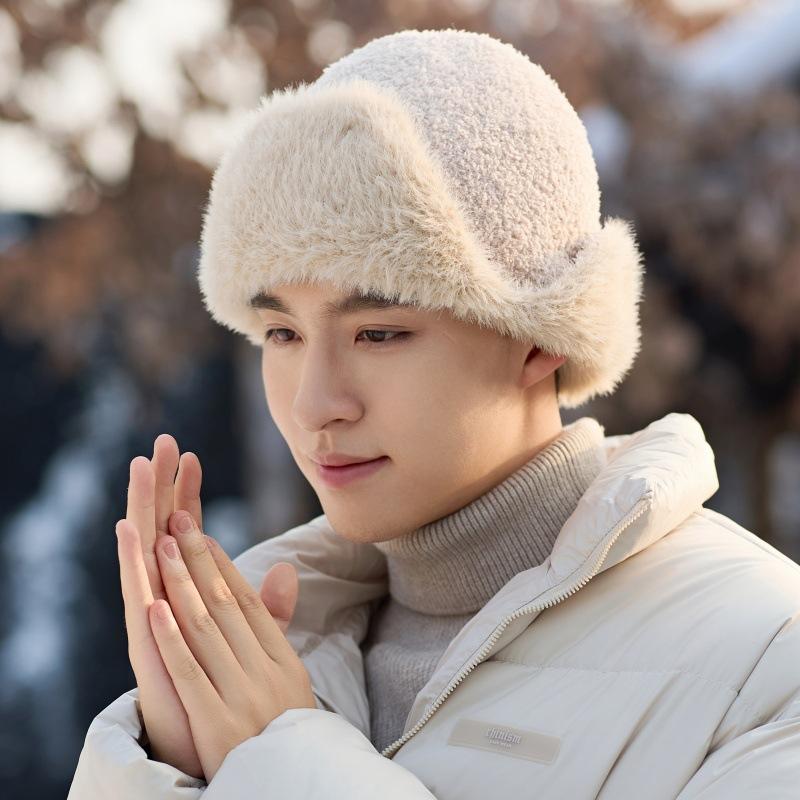 Soft Warm Head Hat Men Women's Autumn Winter New Ear Protection Warm Mongolian Hat Windproof Cold Winter Knitted Cotton Hat