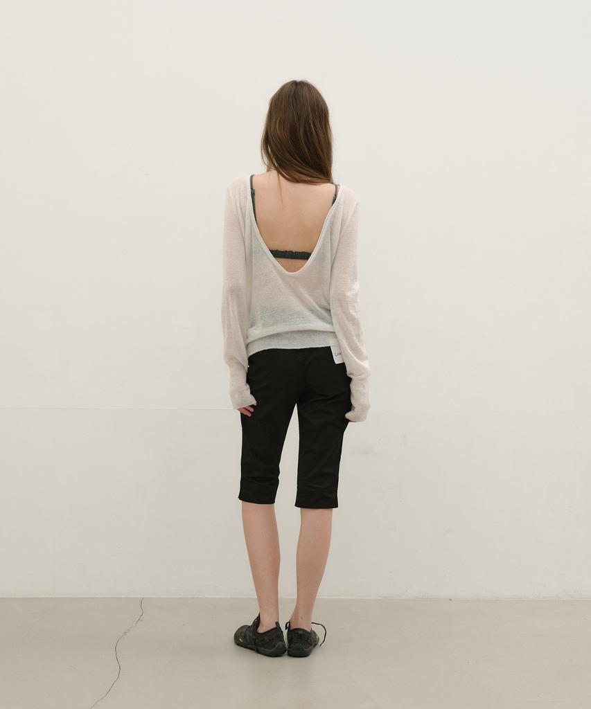 Loutaideu Label Capri Pants [Black]
