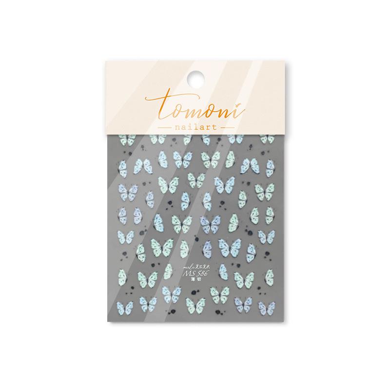 Тонкая жесткая наклейка для ногтей в виде бабочки в стиле ретро своими руками креативное — фото 11