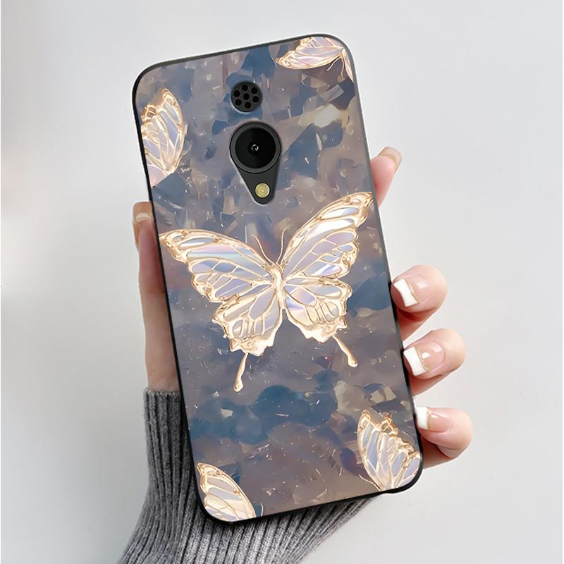 Printed Phone Case For Nokia 150 2G 2023 C2 C10 C20 Funda Coque Soft Silicone Black Shell Cover Cute Flower Cartoon Casing Capa