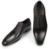 Mode Herren Handbedruckte Leder Oxford Schuhe Klassische Spitzschuhe Business Schuhe für Bankett Büro Mode Business Formelle Schuhe