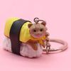 Cartoon Sushi Cat Keychain - Cute Kitten Pendant for Bags and Cars