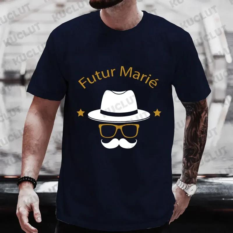 French Boyfriend Single Farewell Bachelor Stag Party Tees EVG Team Future Groom Squad Tops Male Wedding Party T Shirt for Men