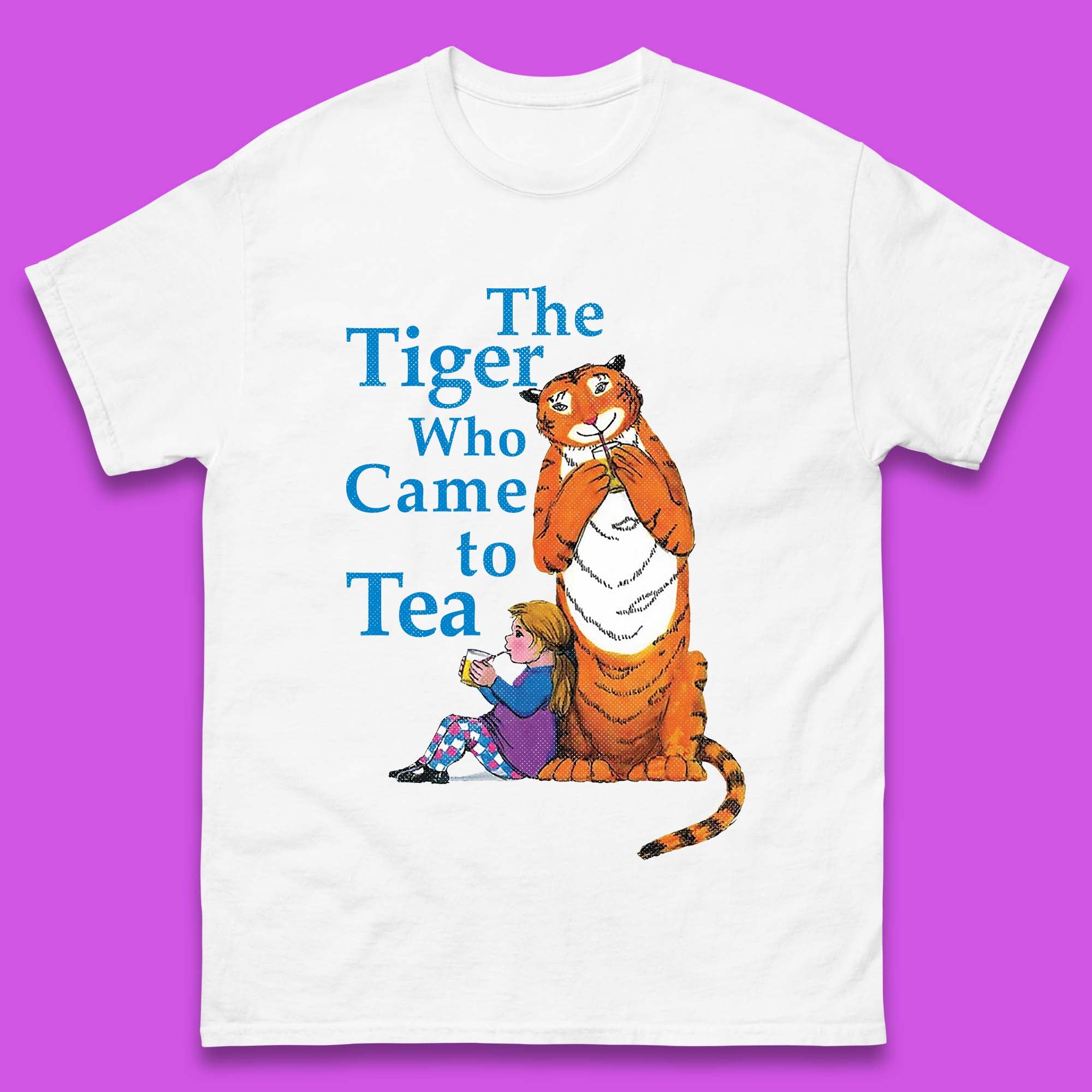 The Tiger Who Came To Tea Mens T-Shirt Womens Tops Tees 2XL
