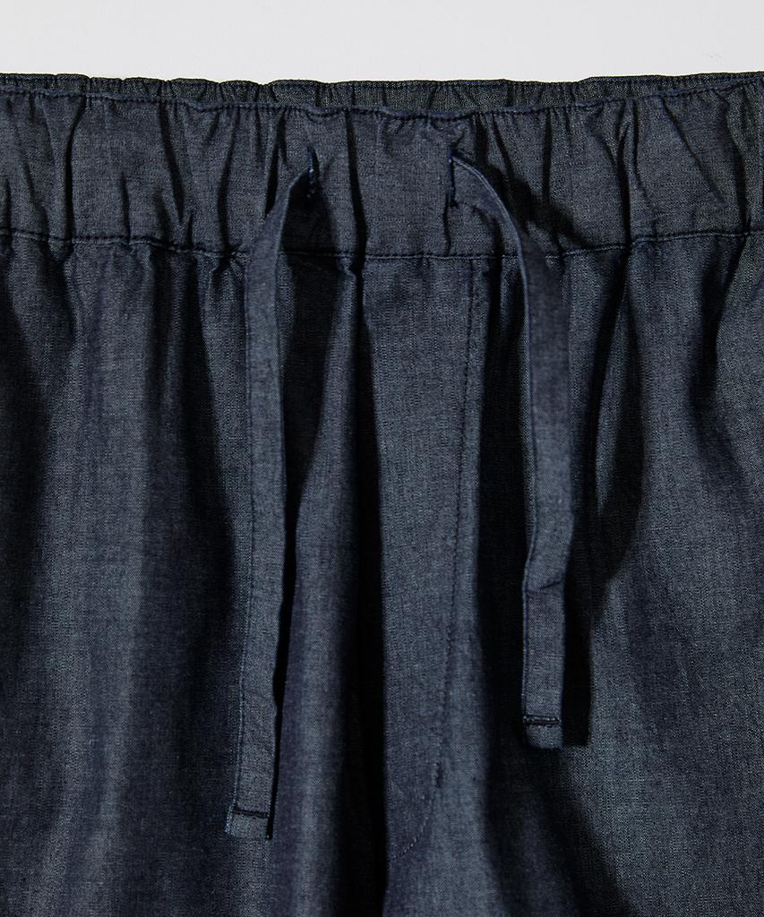 Holliseon Cove Chambray Drape Loose Pants Dark Navy
