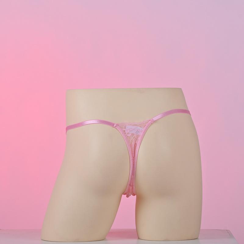 Krajka Výšivka Sissy Spodní prádlo Kalhotky Pánské Nízký pas Nastavitelné Spodní prádlo Sexy Průhledné Síťované Bikini Kalhotky Crossdress Spodní kalhotky