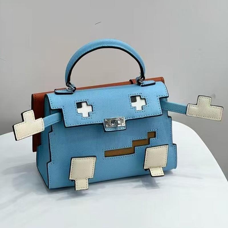 Mosaic Doll Bag Mini Crossbody Bag Little Red Book Same Monster Geometry Contrast Color Doll Bag