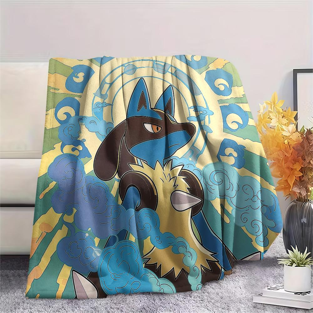 Lucario2 Flannel Blanket, High quality Comfortable for All Seasons, Home Decor, Warmth and Comfort