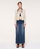 Etmont Wide Belt Long Denim Skirt, Blue