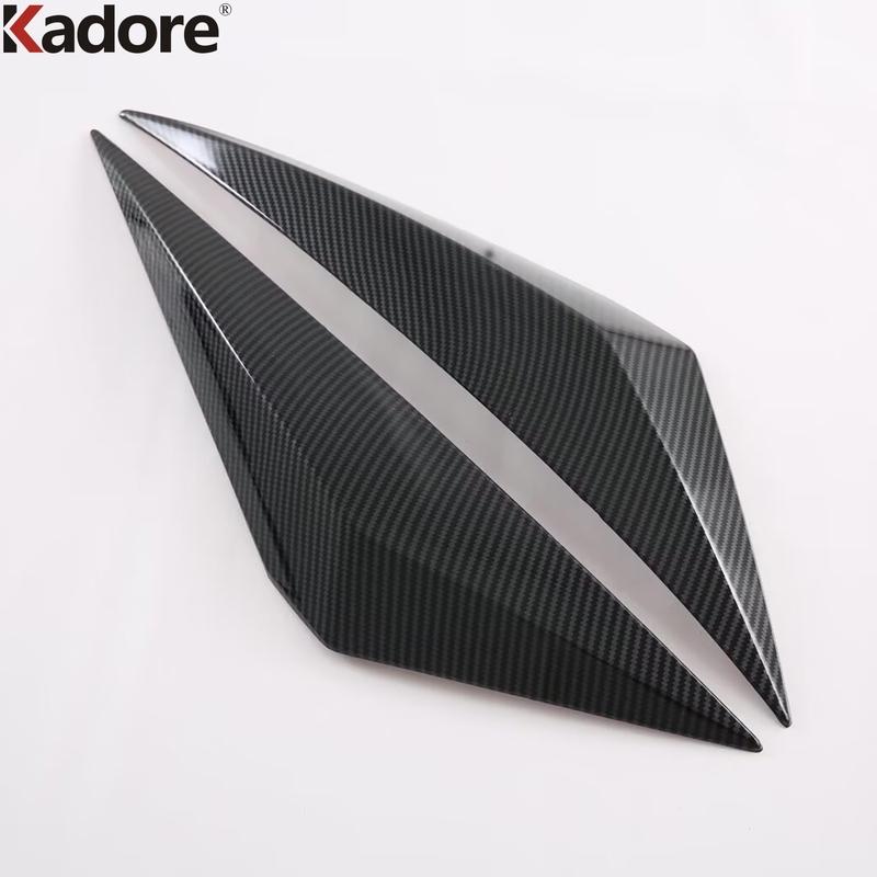 Front Bumper Wind Knif Cover Trim For Nissan Qashqai J12   2024 Carbon Fiber Car Front Fog Light Lamp Frame Accessories