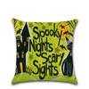 Luxuriöser Halloween-Leinen-Kissenbezug mit Kürbis- und Geistermuster für festliche Dekoration