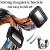 Nylon Strap for Xiaomi Band 8 Pro/9 Pro Braided Loop Magnetic Buckle Breathable Adjustable Wristband for Redmi Watch 6/5/4 Belt