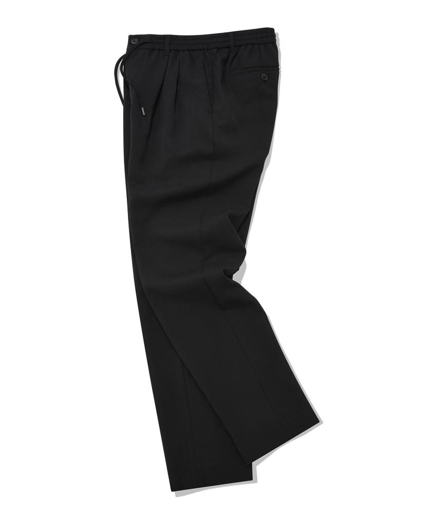 COVERNAT Tapered Easy Banding Slacks Black